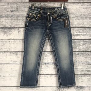 NWT-MISS ME Signature Cuffed Capris Size 25 Jeans